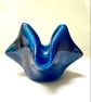Streaky Midnight Blue Fused Glass Candle Holder – Unique Handmade Home Accessory - Image 3