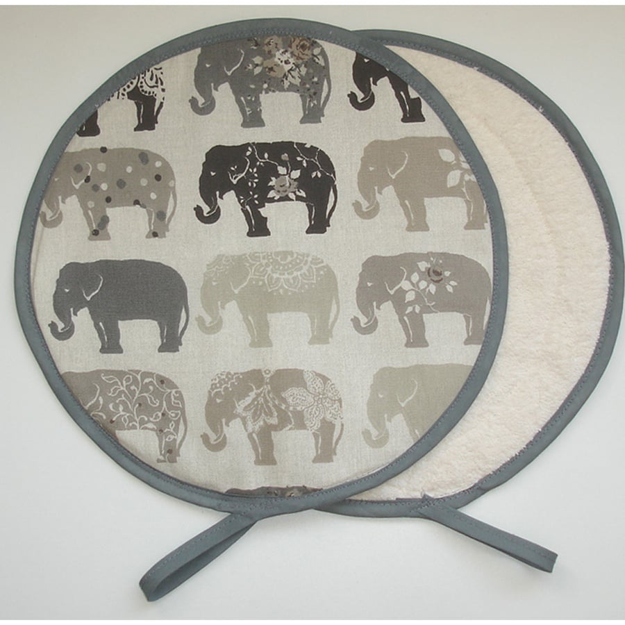 Aga Hob Lid Mats Grey Elephant Pads Hats Round Covers Surface Savers Elephants