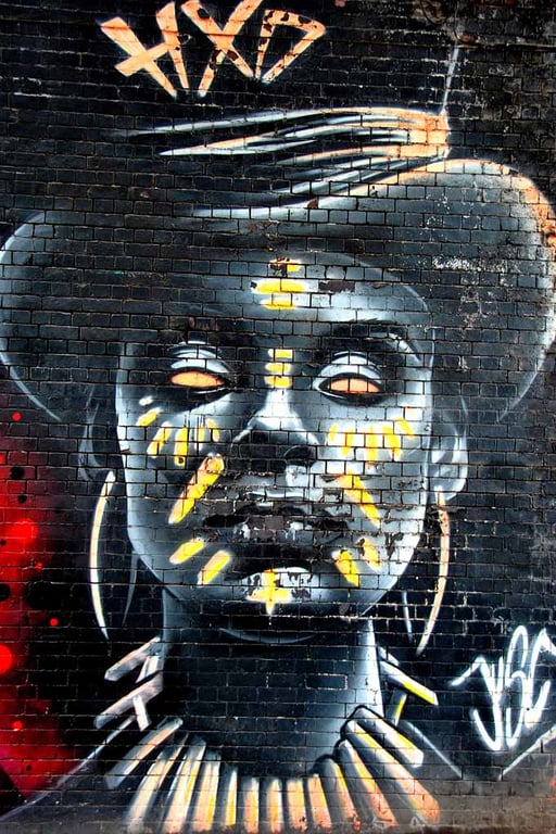 Street Art Graffiti Mural Digbeth Birmingham UK Photograph Print