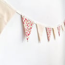 Ditsy Floral Pink and Cream Bunting