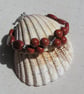 Red Jasper Gemstone Beaded Bracelet "Silken Sunrise" - Image 2