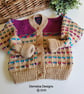 Hand Knitted Designer Girl's Cardigan 18 - 24  months  - Image 9