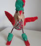 Christmas Robin, Fabric Robin, handmade Robin - Image 1