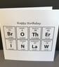 Birthday Card for a Brother-in-Law - Card for a Chemist Scientist - Image 1