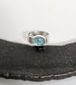 Green Fluorite Ring with Textured Sterling Silver Band - Image 5