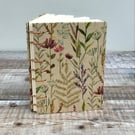 Journal Notebook Hand bound in Coptic Stitch covered with Wildflowers Paper 