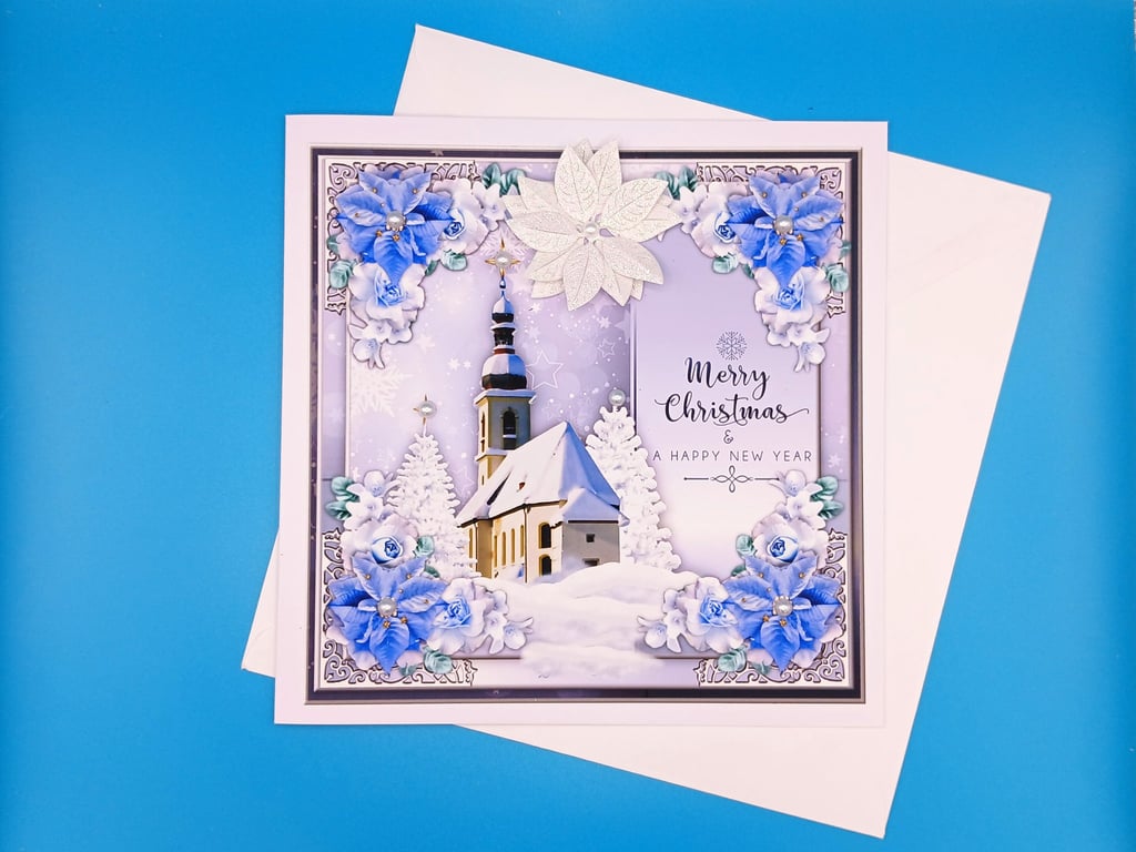 Religious Christmas Card, Large, Handmade