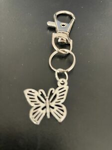 butterfly keyring bag charm zip puller swivel clip on key chain lanyard