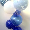 Opaque Powder Blue Hand Blown Glass Bauble, Christmas Ornament