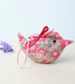 Mini Lavender Bird Sachet in Liberty Betsy Pink Floral Fabric