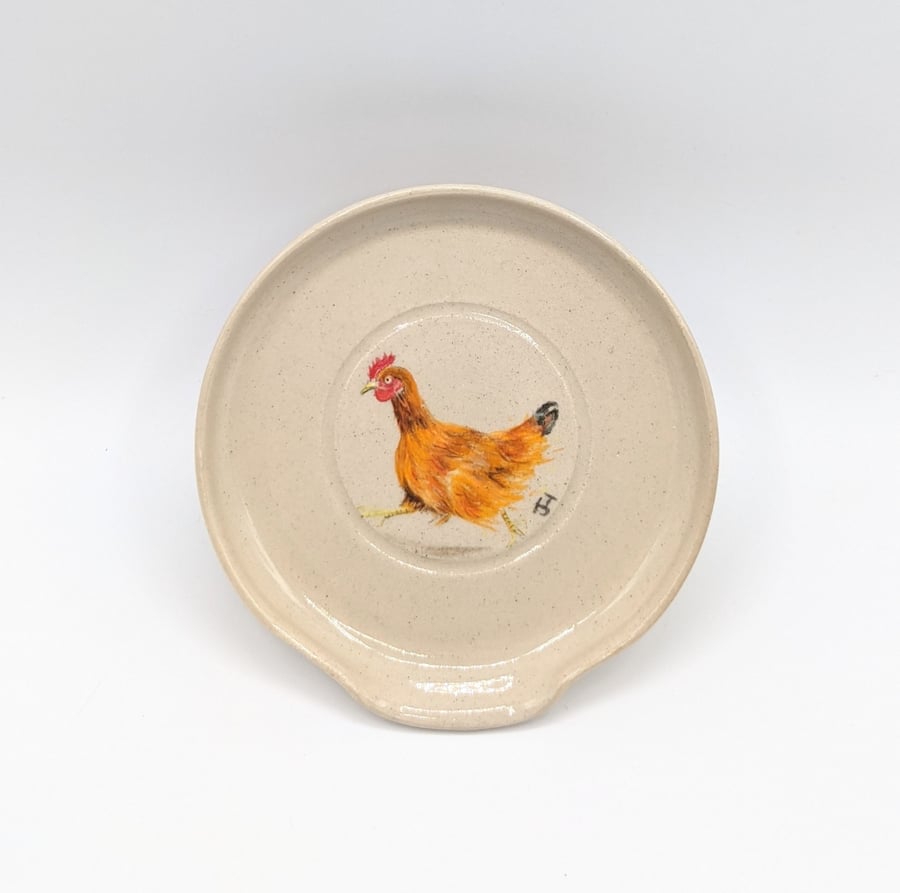 Ceramic Hand Painted Spoon Rest
