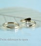 Gold Fill Hoop Earrings 18 mm - Simple overlap closure - 14k Gold Fill - Image 4