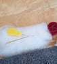 White & Red Heart Needle-Felting Starter Kit (Makes Two Keychains)  - Image 5