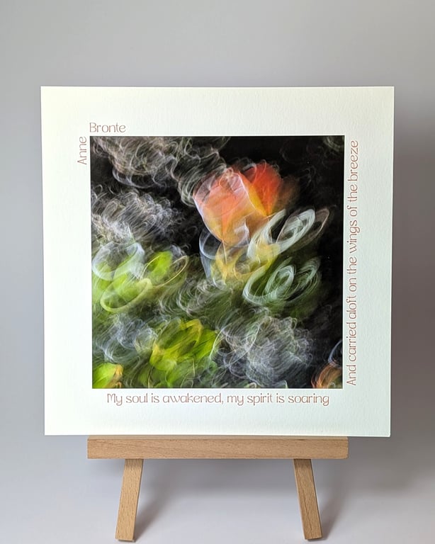 Impressionist Leaves Photography Print with Anne Bronte Quote
