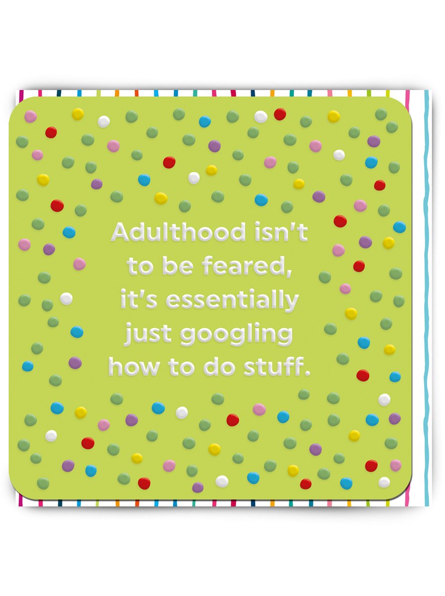 Funny Birthday Card, Cheeky Cards - Adulthood Is Googling Stuff (REL003)
