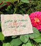 'Gather ye rosebuds while ye may' Hand embroidered vintage quilt art - Image 2