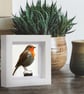 Robin, 3D fabric robin picture framed, gift, robin ornament - Image 7