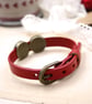 Custom Map Leather Bracelet, Personalised homesick jewellery - Image 3