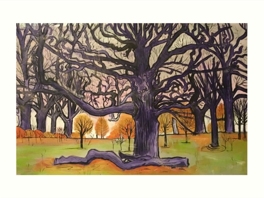 ‘The Tree Grew Large And Became Strong’ Art Print By Sally Anne Wake Jone