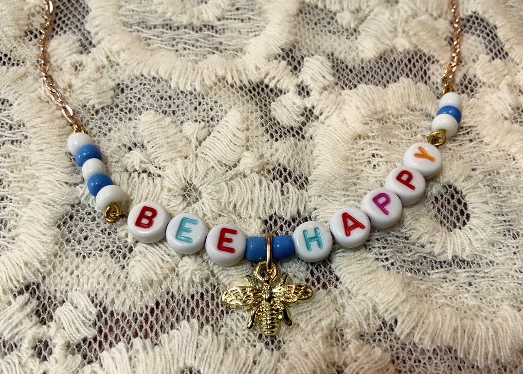 Letter Bead Necklace.