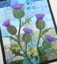 Thistle Pattern Art Quilt Wall Hanging - Image 1