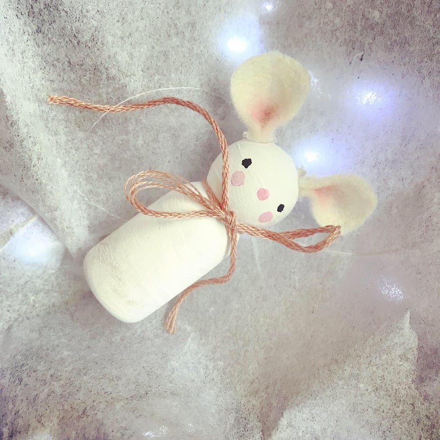 Wooden Christmas Decoration - Snow Mouse