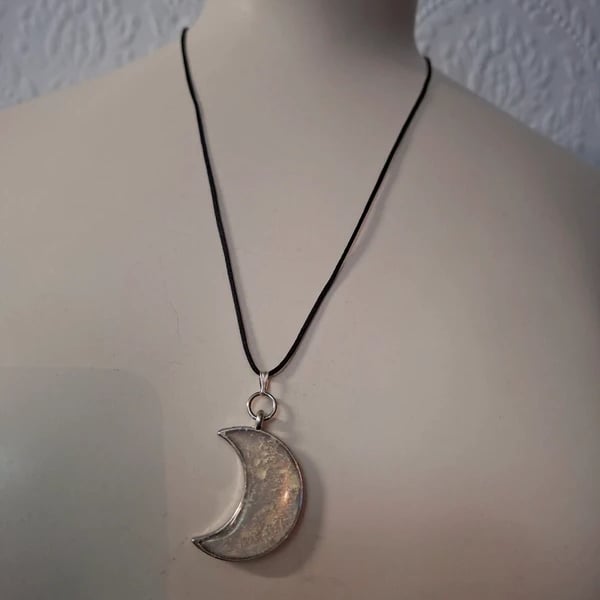 Crescent Moon Style Hand Made Resin Crafted Pendant 