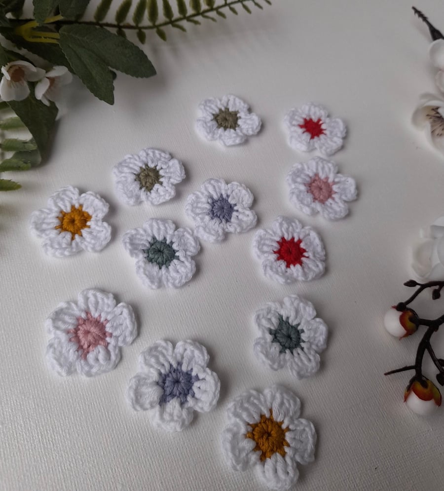 Crochet cotton flowers 
