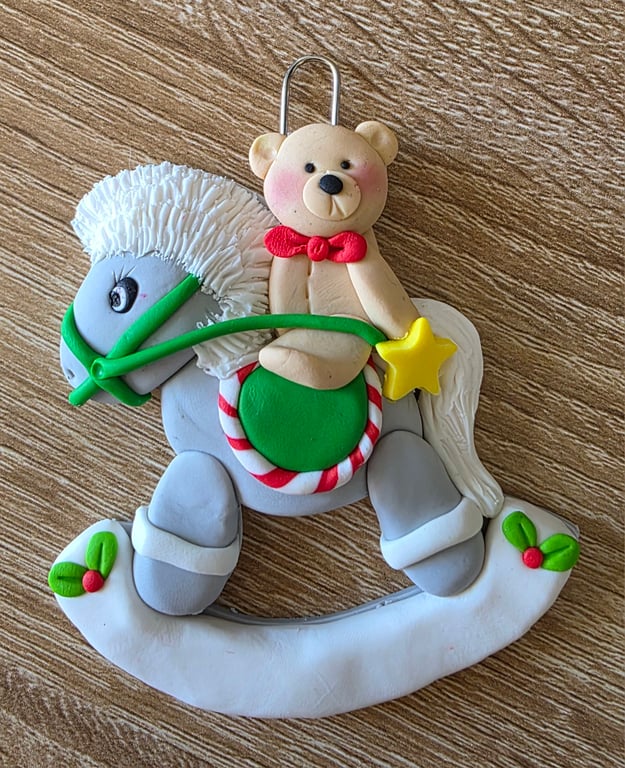 Personalised Rocking Horse Christmas Tree Ornament