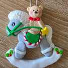 Personalised Rocking Horse Christmas Tree Ornament