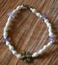 Bee bracelet bone beads with amethyst chips  - Image 3