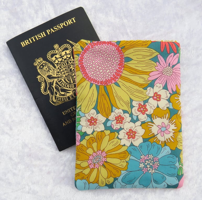Passport Cover, passport pouch, made from Liberty Tana Lawn, floral