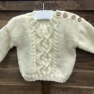 Baby cream aran jumper