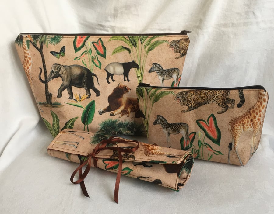 African Safari 3 Piece Bag Set, Unique Bag Set, Exclusive Gift Idea, Great Gift.