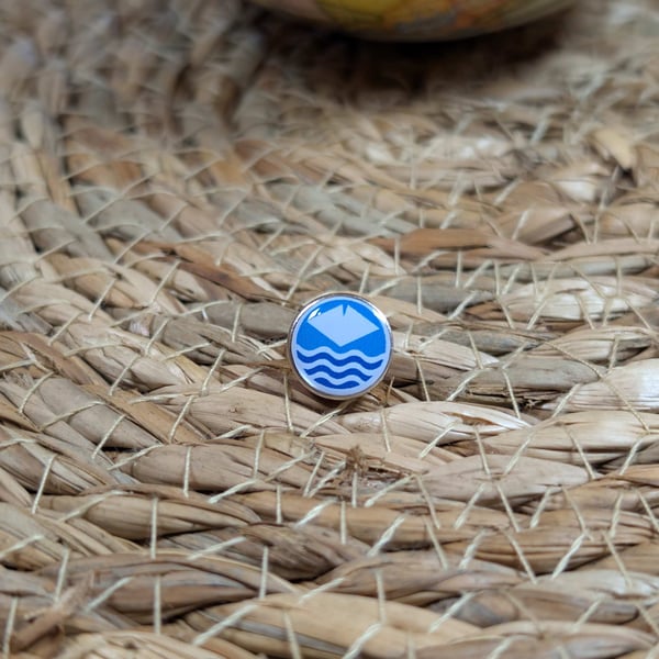 Isle of Wight Flag Map Pin – UK Travel Map Push Pin for Wooden Maps, Map pin