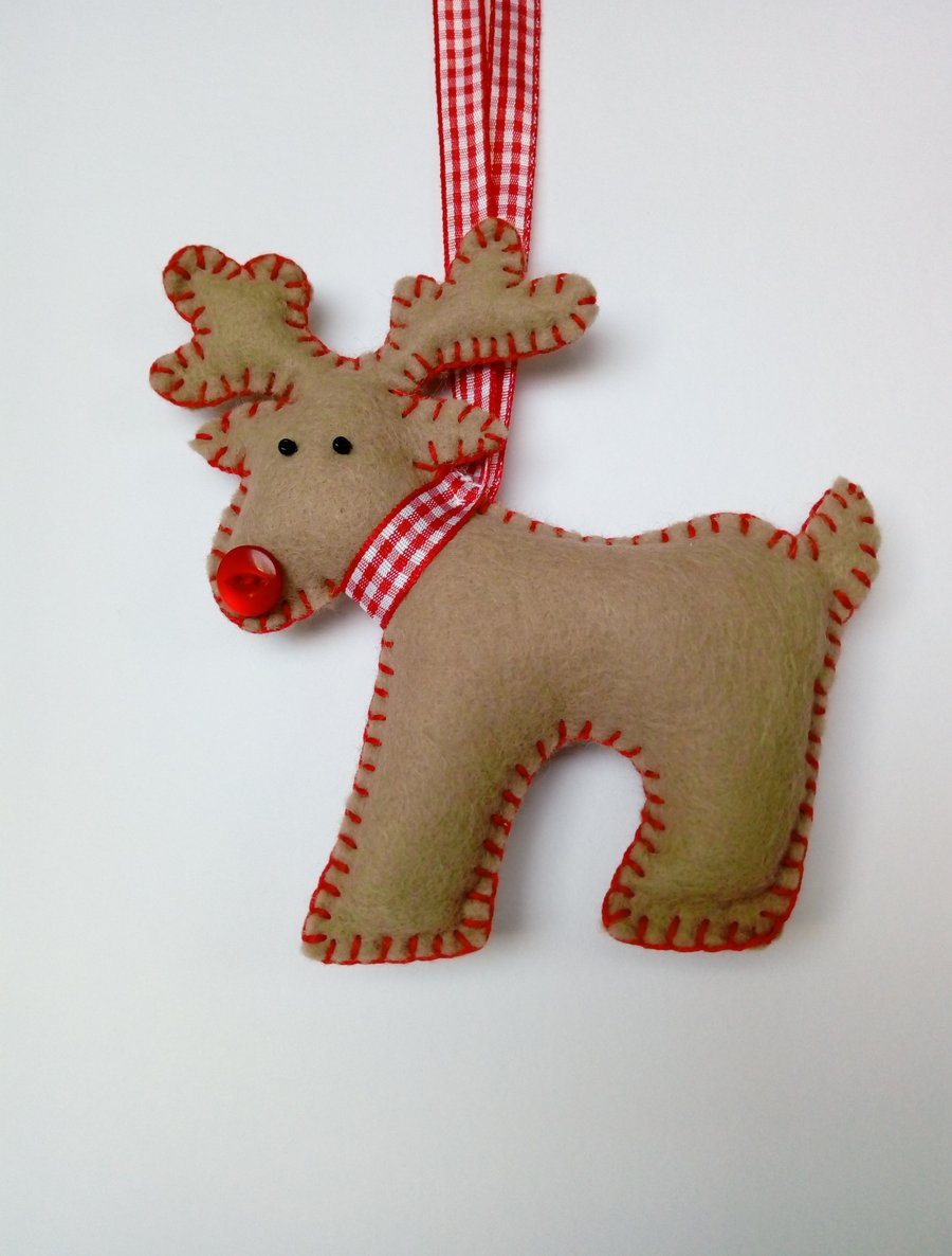 Reindeer - Felt Hanging Decoration