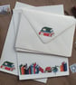 Illustrated letter paper and envelopes with original books design