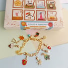 Customisable Charm bracelet Advent Calendar, 12 Days of Christmas 