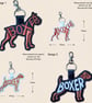 Boxer Keyring - Embroidered Dog Word Art Bag Charm - Image 2
