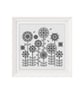 Floral Blackwork Embroidery Chart: Retro Flower Design (PDF Download) - Image 1