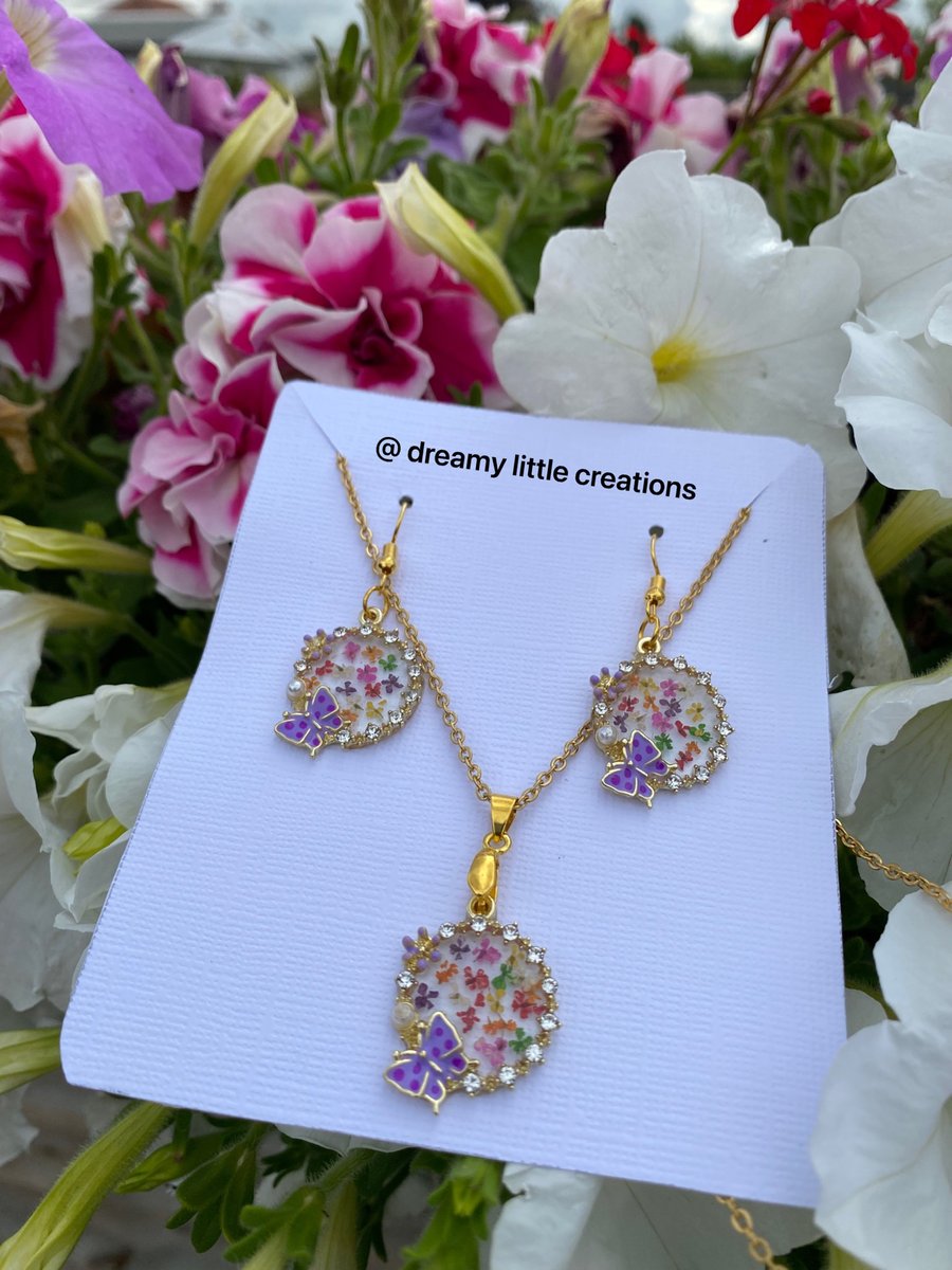 Real Flower Handmade Earrings Real Flower Handmade Earrings