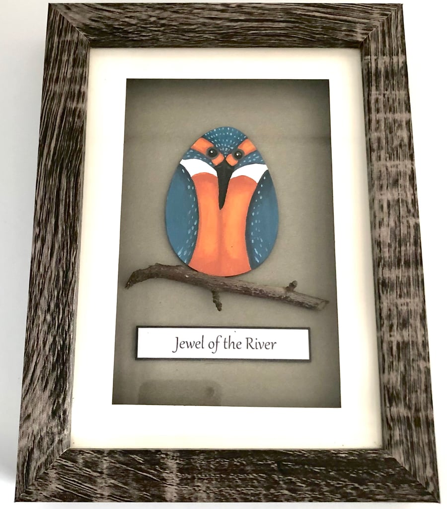 Kingfisher box frame picture