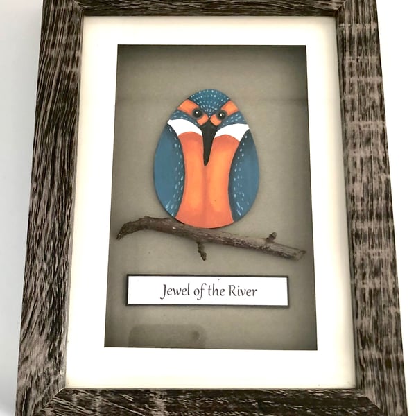 Kingfisher box frame picture