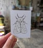 Set of 5 Moth Illustration ACEOs