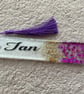 Personalised name resin gold leaf bookmark page holder  - Image 6