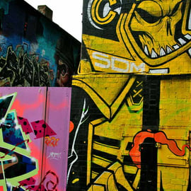 Street Art Graffiti Mural Digbeth Birmingham UK Photograph Print