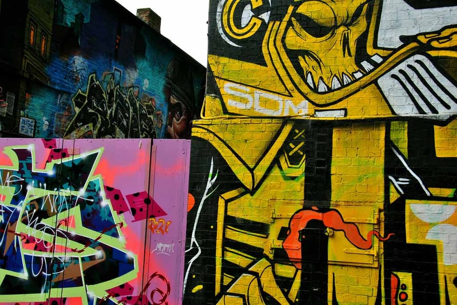Street Art Graffiti Mural Digbeth Birmingham UK Photograph Print