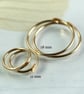 Gold Fill Hoop Earrings 18 mm - Simple overlap closure - 14k Gold Fill - Image 5