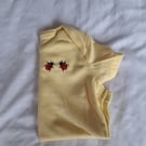 Ladybird, Vest, age 3-6 months, hand embroidered