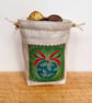 Double Sided Fabric Christmas Gift Bag – Bauble and Present Motif 